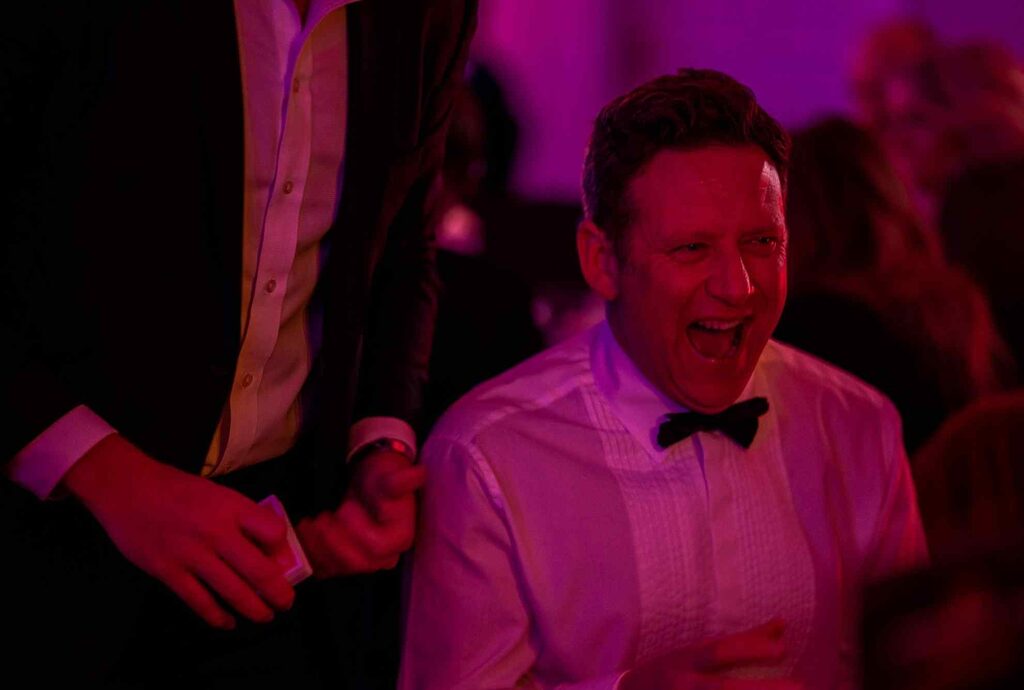 magicians in Portsmouth entertain at a corporate dinner